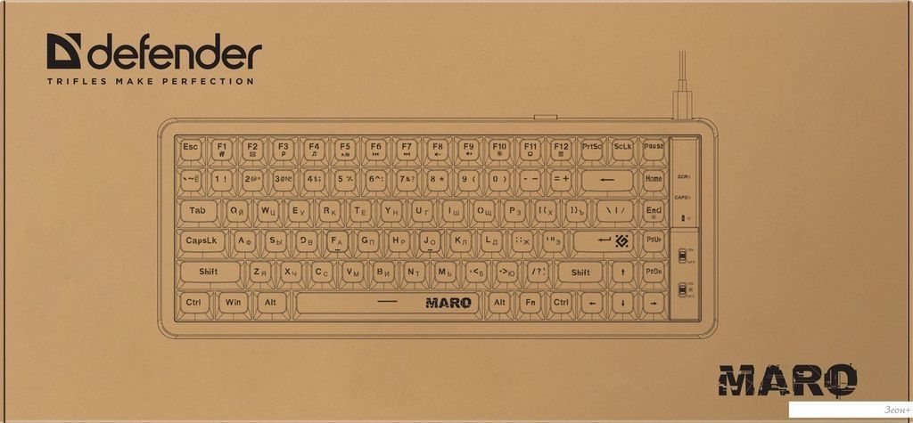 Клавиатура Defender Maro GK-325 (серый/белый)