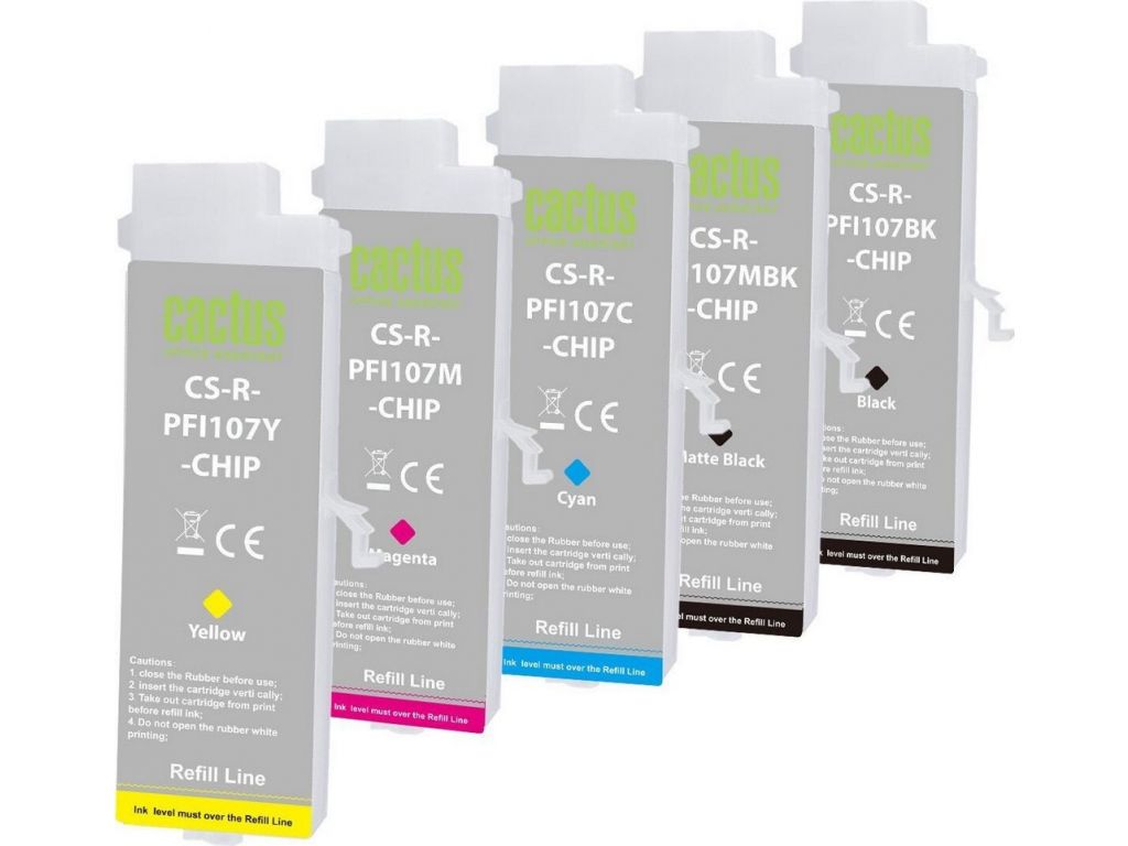 Картридж CACTUS CS-R-PFI107SET-CHIP с чипом