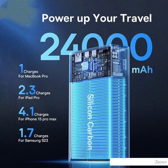 Внешний аккумулятор Baseus Adaman Digital Display Fast Charge Power Bank 140W 24000mAh (черный)
