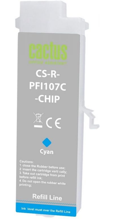 Картридж CACTUS CS-R-PFI107C-CHIP с чипом