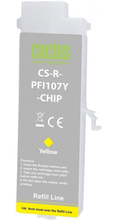 Картридж CACTUS CS-R-PFI107Y-CHIP с чипом