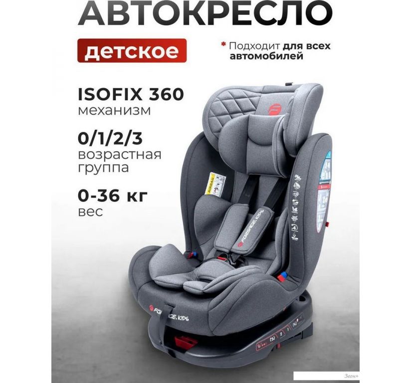 Детское автокресло Forsage Kids BS12 (grey)