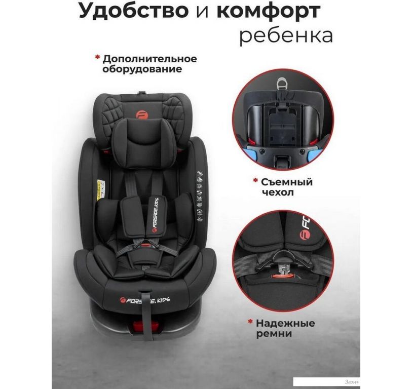 Детское автокресло Forsage Kids BS12 (black)