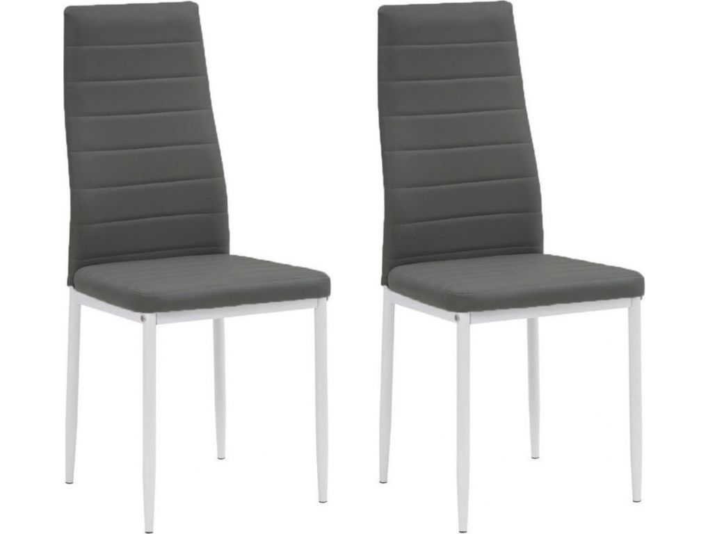 Стул Mio Tesoro Джия DC-060KD (2 шт, серый/белый)