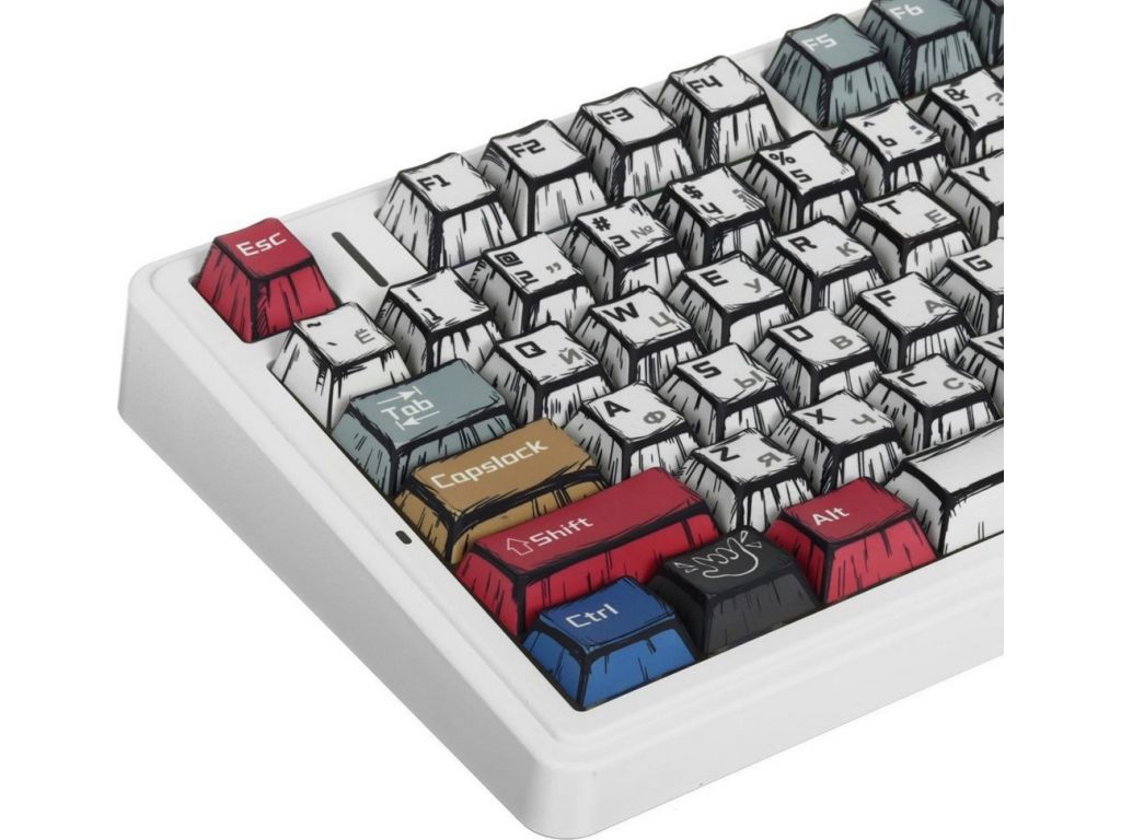 Клавиатура AULA F75 (Comic Keycap, Leobog Graywood V3)