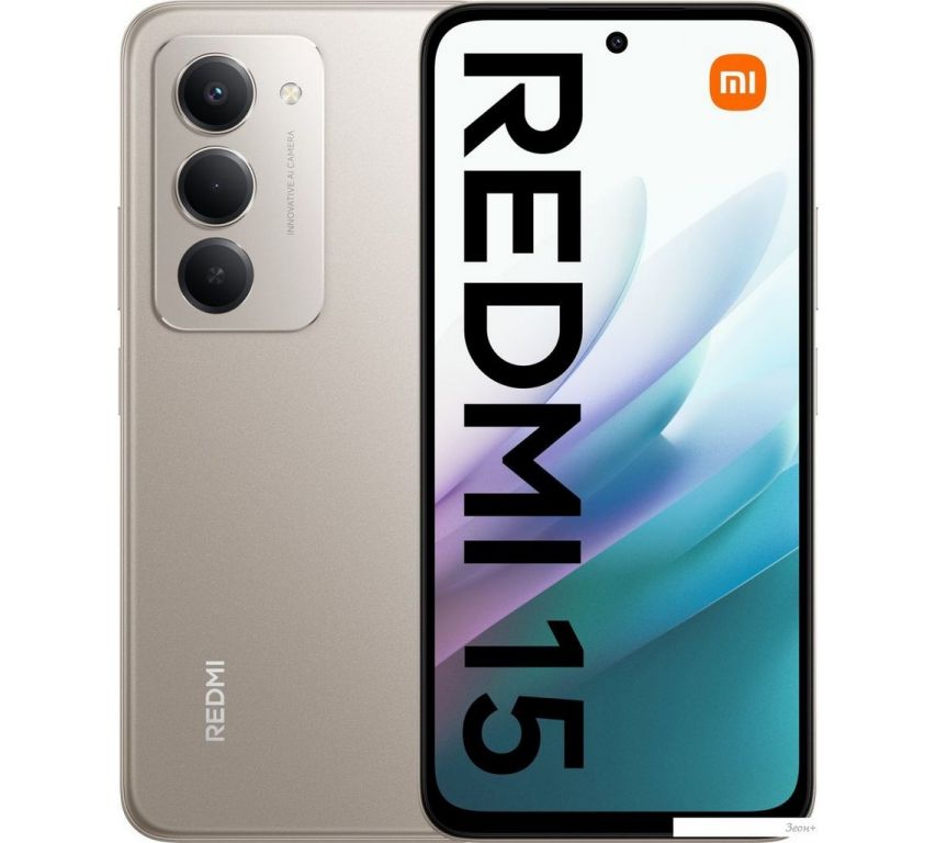 Телефон Xiaomi Redmi 15 4G 6GB/128GB международная версия (титановый)