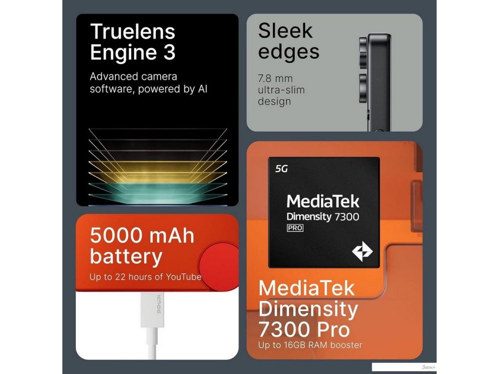 Телефон CMF Phone 2 Pro 8GB/128GB (черный)