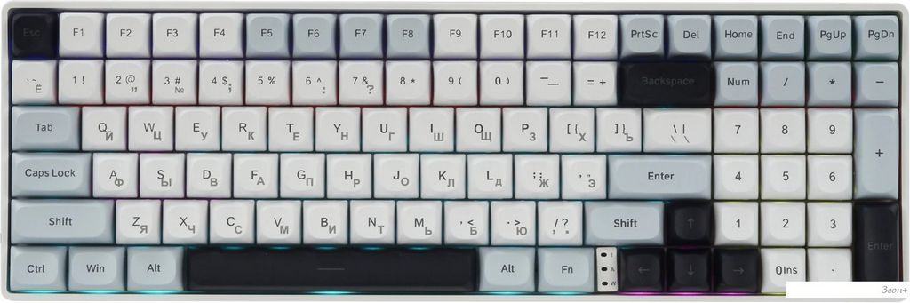 Клавиатура AULA S100Pro (белый/голубой/черный)