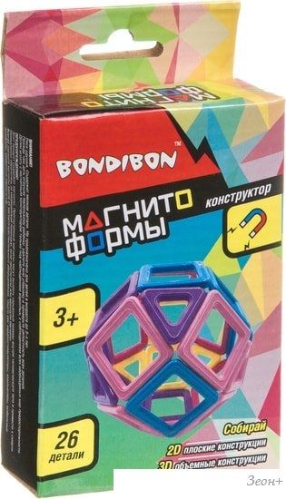 Конструктор Bondibon Магнитоформы ВВ4408