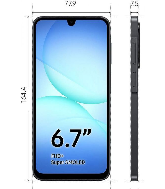 Телефон Samsung Galaxy A17 SM-A176B 4GB/128GB (черный)