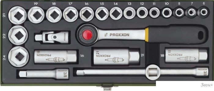 Набор головок слесарных Proxxon Компактный с трещоткой 23110