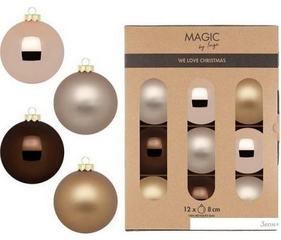 Елочная игрушка Inge's Christmas Green Balance 15101P812 (12шт, медный)