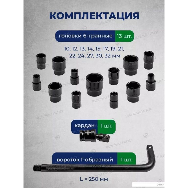 Набор головок слесарных RockForce RF-4159K