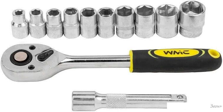 Набор трещотка с головками WMC Tools WMC-4123 (12 предметов)