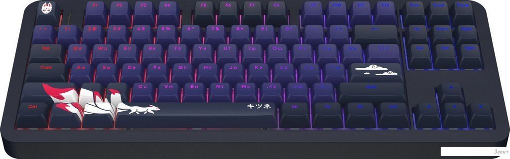 Клавиатура Red Square Alumix TKL Classic Kitsune (черный, g3ms Aquamarine)