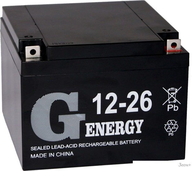 Аккумулятор для ИБП G-Energy 12-26 (12В/26 А·ч)