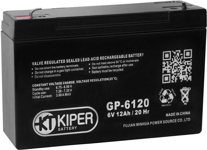 Аккумулятор для ИБП Kiper GP-6120 F1 (6В/12 А·ч)