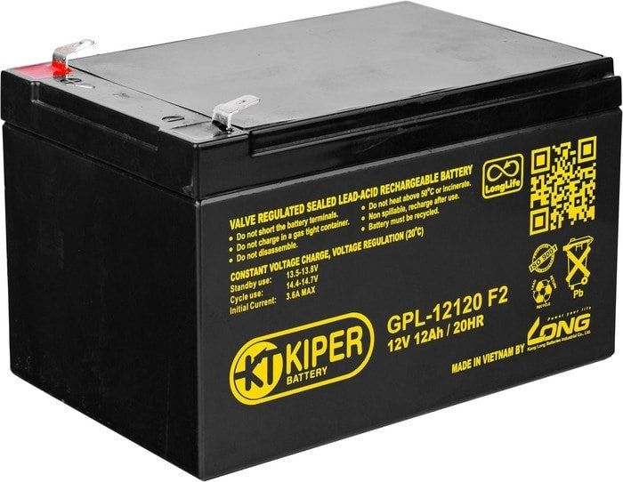 Аккумулятор для ИБП Kiper GPL-12120 F2 (12В/12 А·ч)