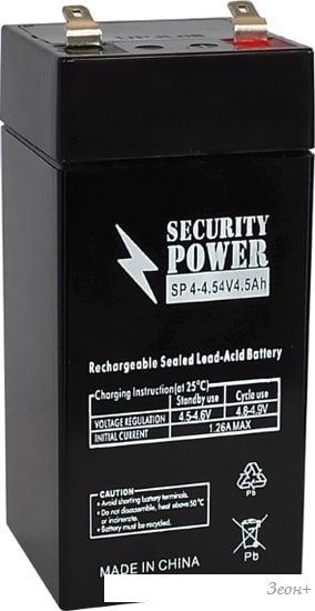 Аккумулятор для ИБП Security Power SP 4-4.5 F1 (4В/4.5 А·ч)