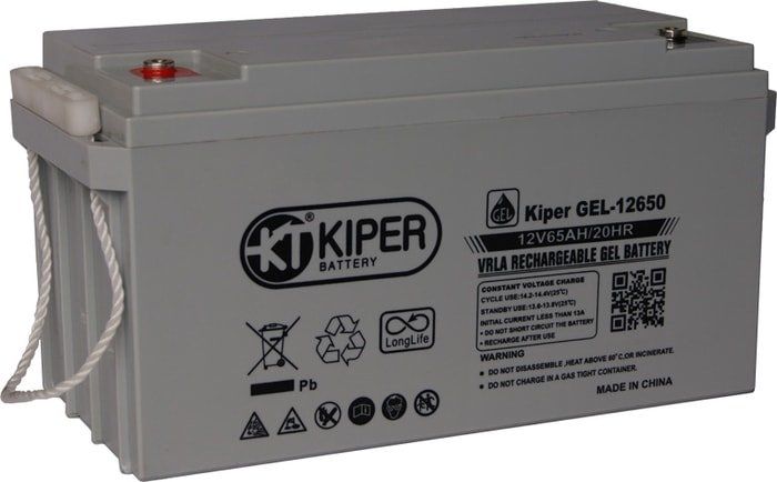 Аккумулятор для ИБП Kiper GEL-12650(12В/65 А·ч)