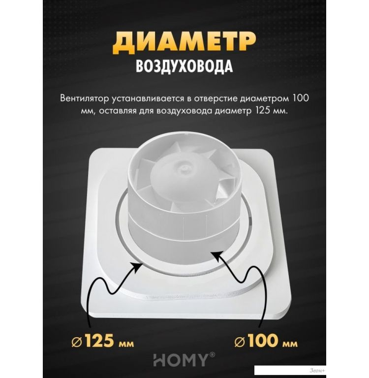 Вентиляционная решетка HOMY AIR квадратный AS100BRS 15x15 (черная)