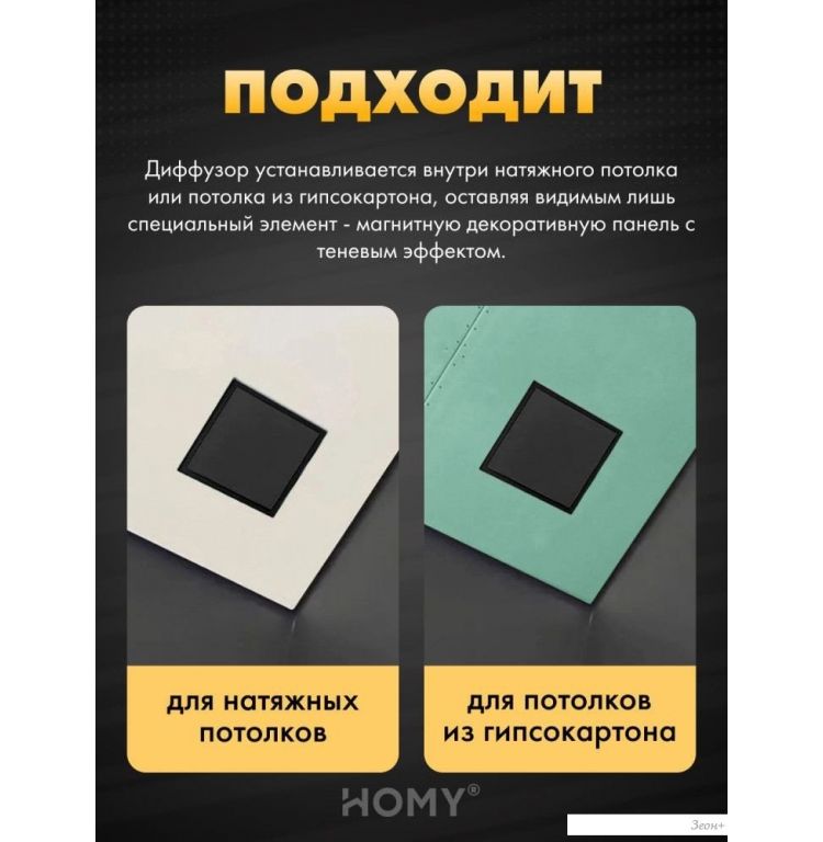 Вентиляционная решетка HOMY AIR квадратный AS100BRS 15x15 (черная)