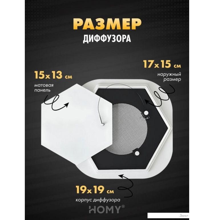 Вентиляционная решетка HOMY AIR гексагон AH100WS 17x15 (белая)