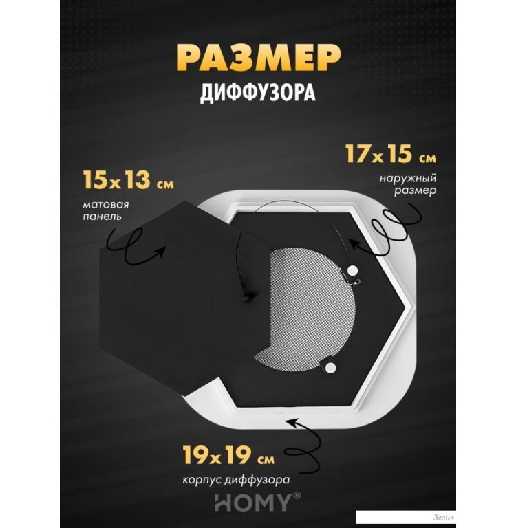 Вентиляционная решетка HOMY AIR гексагон AH100BS 17x15 (черная)