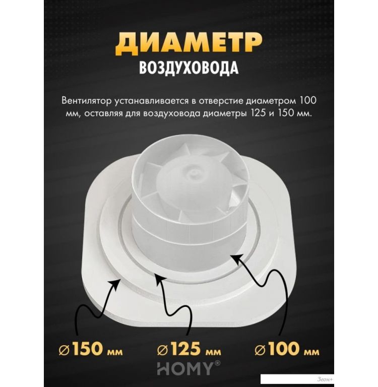 Вентиляционная решетка HOMY AIR круглый A100WT d150 (белая)