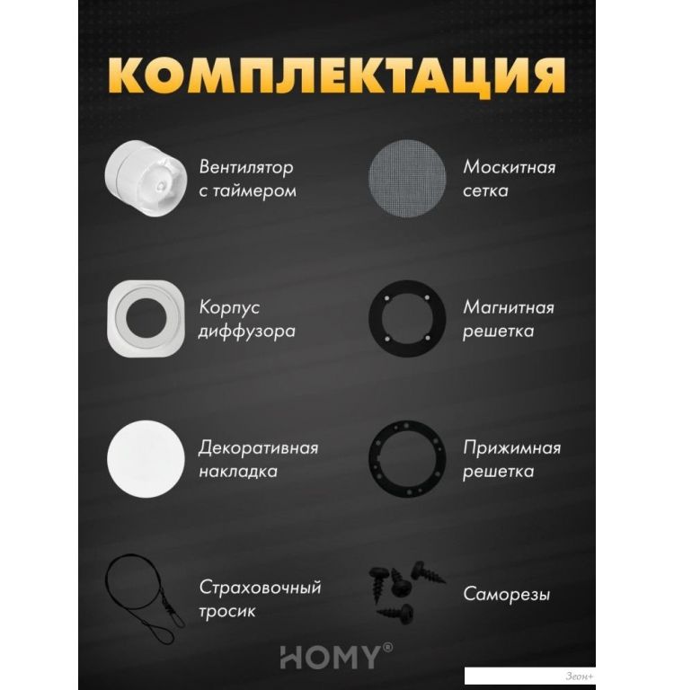 Вентиляционная решетка HOMY AIR круглый A100WT d150 (белая)