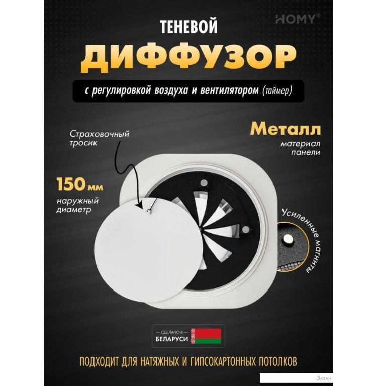 Вентиляционная решетка HOMY AIR круглый A100WRT d150 (белая)