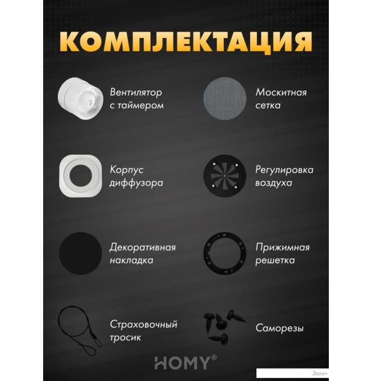 Вентиляционная решетка HOMY AIR круглый A100BRT d150 (черная)