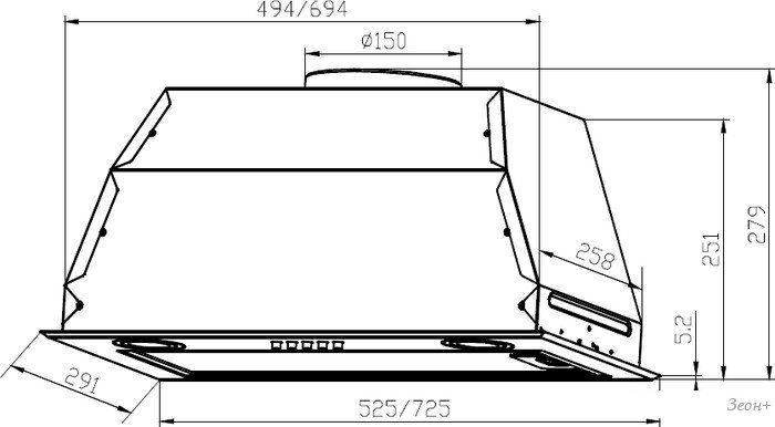Кухонная вытяжка LEX GS Bloc P 600 (белый)