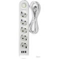 Сетевой фильтр QUMO Power Bar Light SPFS P-0009 51552 (2 м, белый)