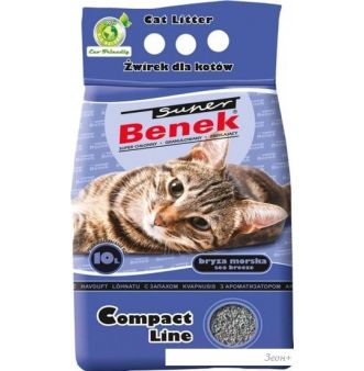 Наполнитель для туалета Super Benek Compact Sea Breeze 10 л