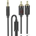 Кабель Hoco UPA28 Jack 3.5mm - 2 RCA (1.5 м, черный)