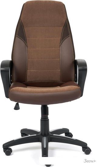 Кресло TetChair Inter (искусственная кожа, флок, ткань, коричневый)