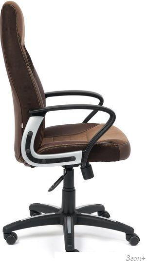 Кресло TetChair Inter (искусственная кожа, флок, ткань, коричневый)
