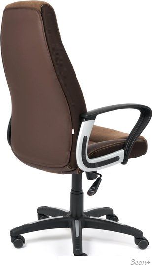 Кресло TetChair Inter (искусственная кожа, флок, ткань, коричневый)