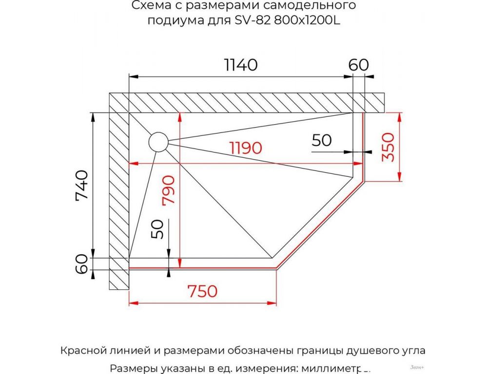Душевой уголок RGW SV-82Gb L 33328282-266L (золото браш/золотая вуаль)