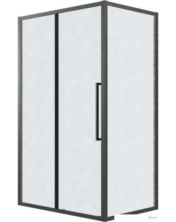 Душевой уголок Grossman Cosmo 100x100x195 120.K33.02.1010.21.02 (черный матовый/стекло шиншилла)