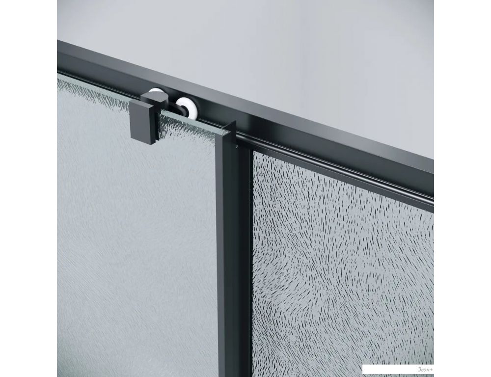 Душевой уголок Grossman Cosmo 100x100x195 120.K33.02.1010.21.02 (черный матовый/стекло шиншилла)