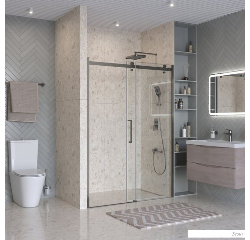 Душевая дверь BelBagno MARINO_2-BF-1-140-C-GM