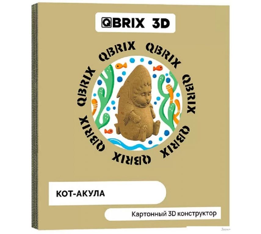Конструктор QBRIX Кот-акула 3D 20044