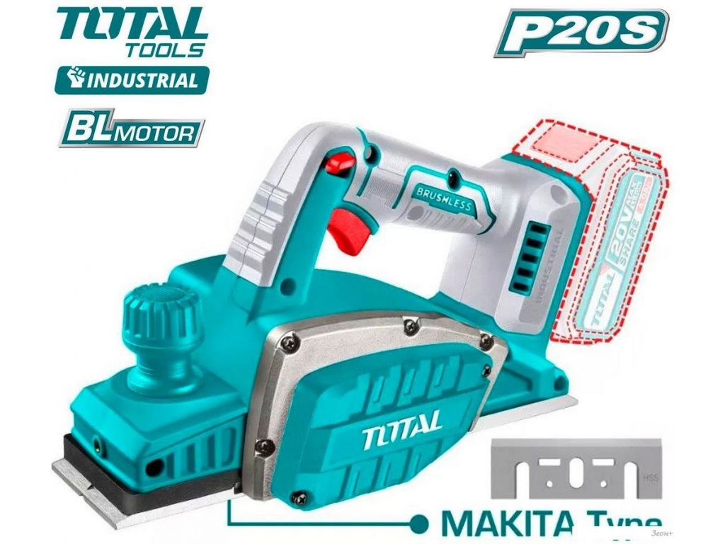 Рубанок Total TRLI20401 (без АКБ)