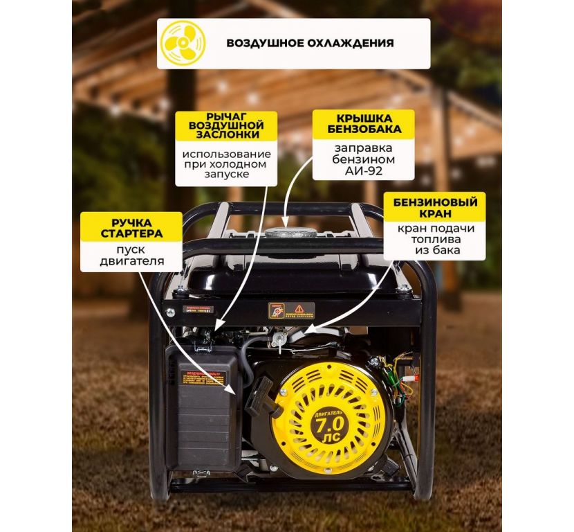 Бензиновый генератор Huter DY2500L