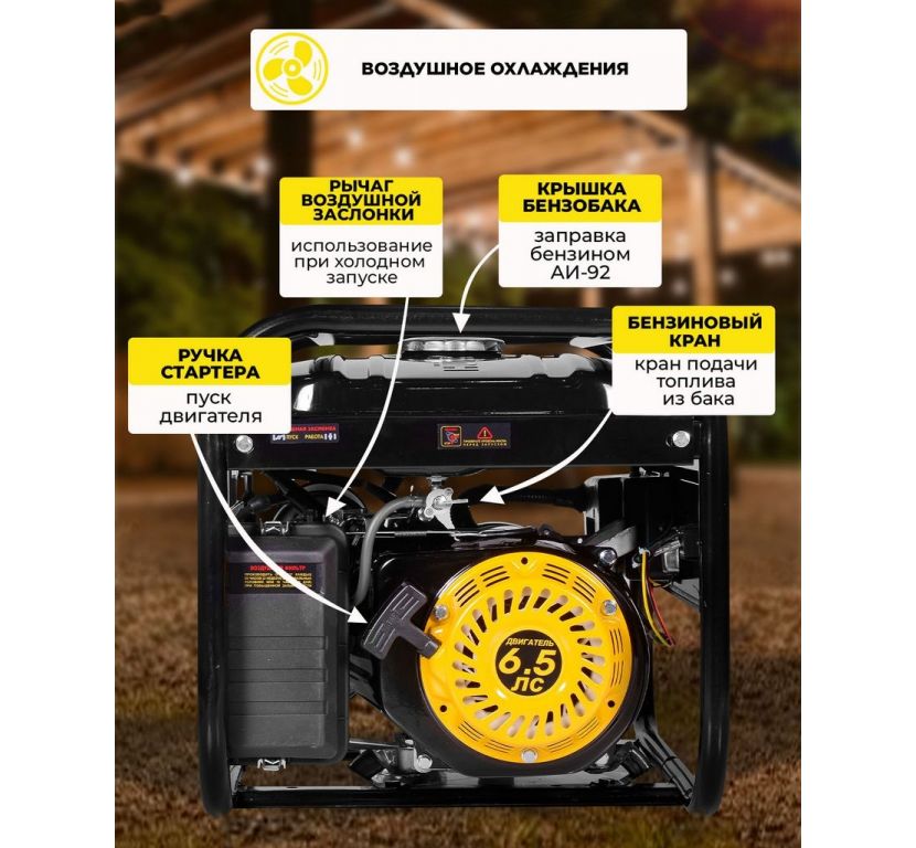 Бензиновый генератор Huter DY3000L