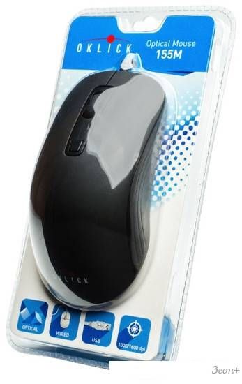 Мышь Oklick 155M Optical Mouse Black (868548)