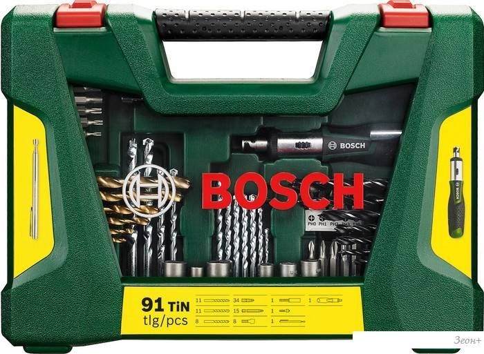 Универсальный набор инструментов Bosch V-Line Titanium 2607017195 91 предмет