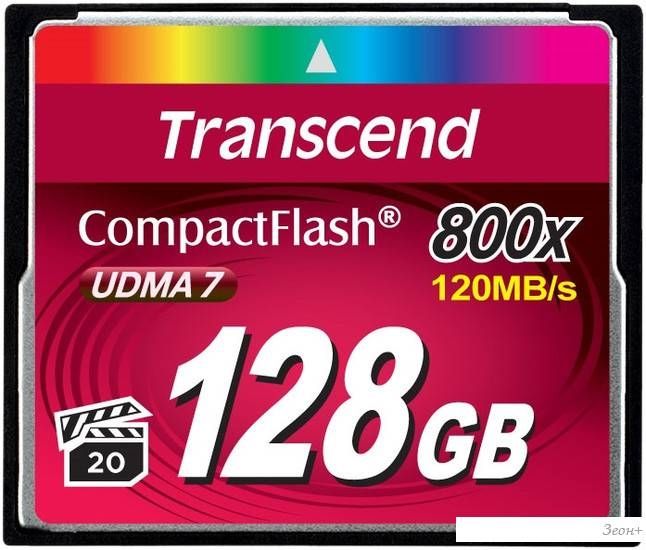 Карта памяти Transcend 800x CompactFlash Premium 128GB (TS128GCF800)